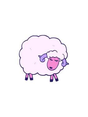 Çizgi filmlerdeki gösterişli satış animasyonları boynuzlu karalama koyunları