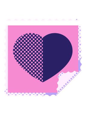 kalp sembolü grafik kare etiket damgasının canlandırmasını çalıştır