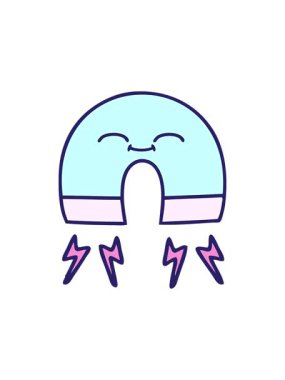 Mıknatıs karikatürünün yıldız patlaması etkisi animasyonu