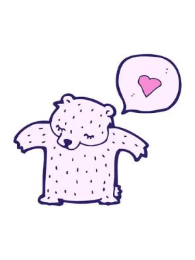 Karikatür kutup ayısının titrek hareketli animasyonu.