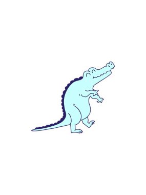 El çiziminin yıldız patlaması etkisi çizgi film timsahı