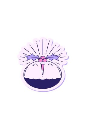 Dövme stili bir çıkartmanın hareketli animasyonu Noel pudingi söylüyor.