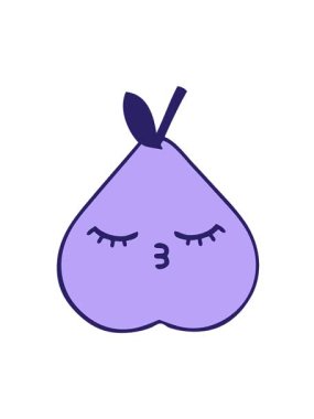 Yeşil armudun sevimli bir çizgi filminin hareketli animasyonu