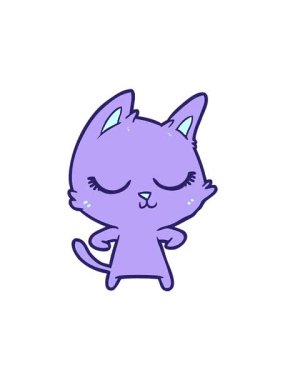 Sakin kedi karalamalarının dönen hareket animasyonu