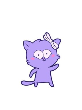 Çizgi film karakteri kedi çiziminin göz kırpan radyal çizgileri