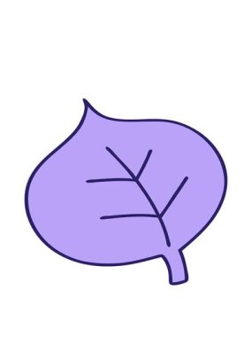 Basit, muhteşem bir yaprağın çizgi filminin hareketli animasyonu