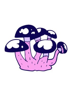 Mantarların neon ışık efekti canlandırması