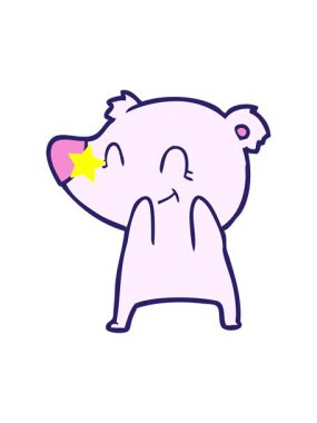 Parlayan yıldızlar kutup ayısı çizgi filminin animasyonunu etkiler.