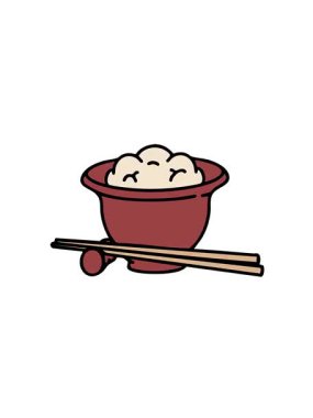 Japon pilavının canlandırmasını geleneksel yemek çubuklarıyla yüzdürün.