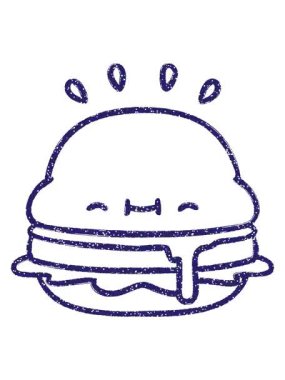 Şirin Burger Kömür Çiziminin pixelize etkisi