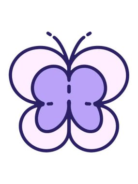 Kelebeğin basit cesur tasarımının animasyonunu bob ve duraklat