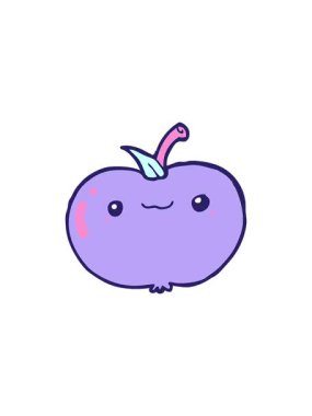flashy sales animation of cartoon apple design