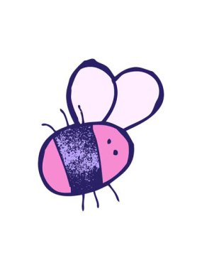 Çizgi film küçük arısının hareketli animasyonu