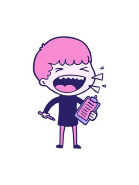 Çizgi filmdeki gülen adamın animasyonunu durdur ve durdur.