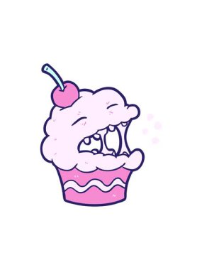 Komik kek çiziminin animasyonunu salla ve durdur