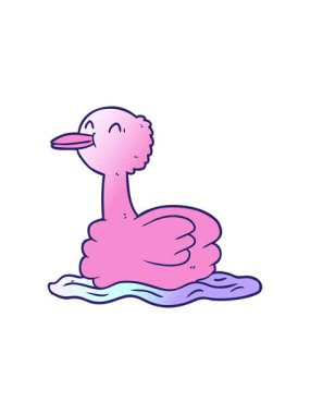 Yüzen ördeğin yıldız patlaması animasyonu