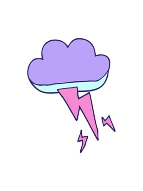 Karikatür karalamalarının, gök gürültüsünün ve şimşeklerin hareketli animasyonları