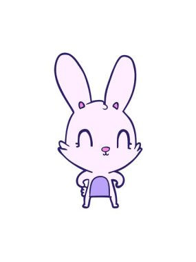 Tavşan çizgi filminin hareketli animasyonu