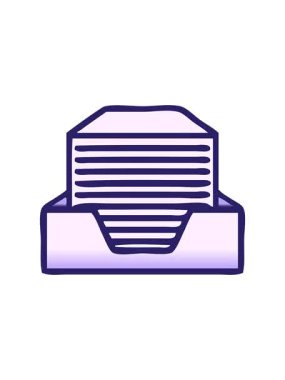 Bir yığın ofis kağıdının gölgeli çizgi filmlerinin dikkat çekici animasyonu