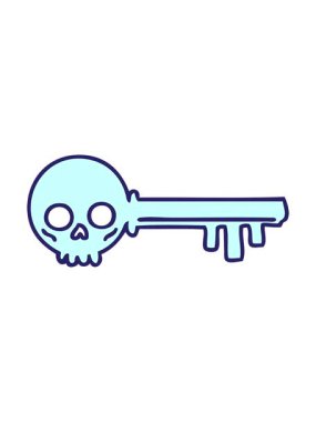 Ürkütücü bir iskelet anahtarın çizgi filminin animasyonunu durdurup duraklat