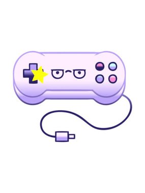 Parıldayan yıldızlar, bir oyun denetleyicisinin gradyan gölgelendirilmiş canlandırmasını etkiler.