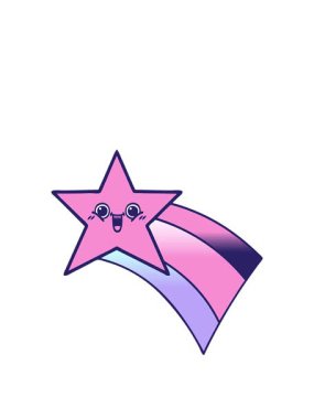 Kayan bir gökkuşağı yıldızının animasyonunu genişletiyor