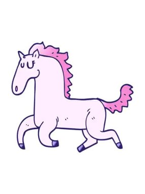 Titreyen hareketli çizgi film çizgi romanı koşu atı animasyonu