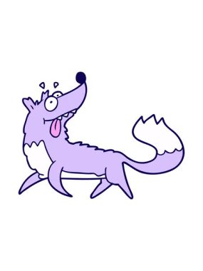 Aç Kurt çizgi filminin neon ışık efekti animasyonu