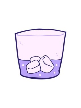 Bardakta çizgi film içkisinin hareketli animasyonu