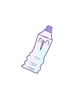 Çizgi film diş macunu tüpünün yıldız patlaması etkisi