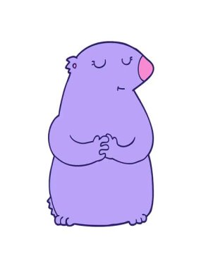 Tatlı çizgi film ayısının titreyen hareketi.