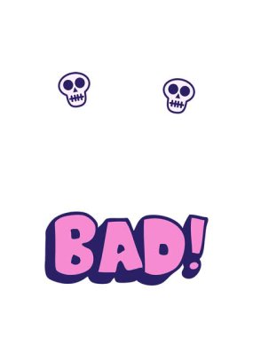 Çizgi film karalamalarının kafatası animasyonu kötü.