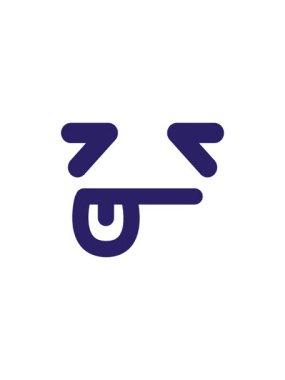 Basit uyuyan yüz simgesinin radyoaktif parlak animasyonu