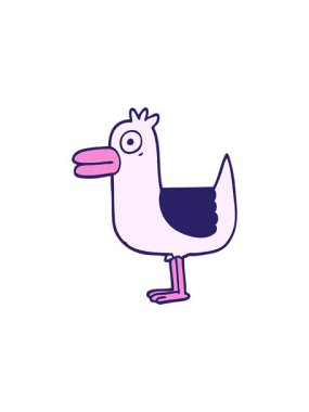 karikatür martısının radyoaktif ışıldayan animasyonu