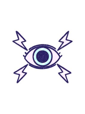 Okült Göz Tebeşiri Çiziminin dönen hareketli animasyonu