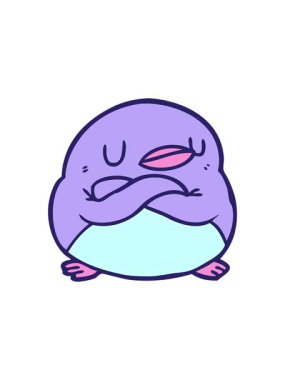 Çapraz kollu penguen çizgi filmini canlandırın.