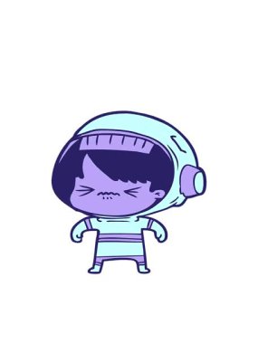 Kızgın bir uzay kızının hareketli animasyonu