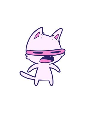 Havalı gözlüklü konuşan kedi çizgi filminin hareketli animasyonu