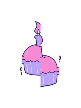 Doğumgünü pastasının bölünmüş hareket animasyonu