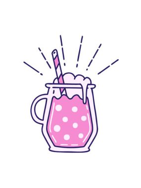 Geleneksel dövme stili zencefilli biranın titreşimli animasyonu