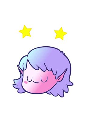 dönen yıldızlar Elf kız çizgi filminin animasyonu