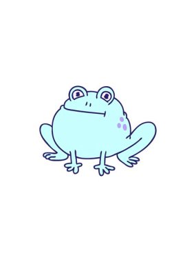 El çizimi, ilginç kurbağa çizgi filminin bölünme etkisi