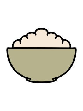 Sıcak pirinci basit bir kasede salla ve durdur.