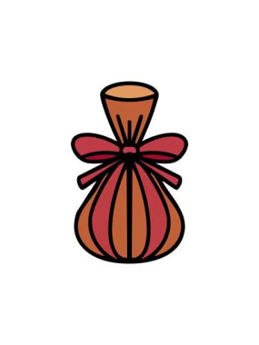 Japon omiyage geleneğinde paketlenmiş hediyenin hareketli animasyonu