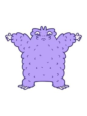 Yeti çizgi filminin titreşimli animasyonu