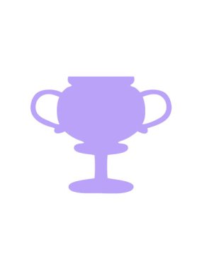 Altın kupa ikonunun düz sembolünün dönen hareketli animasyonu