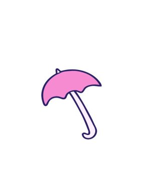 karikatür şemsiyesinin hareketli animasyonu