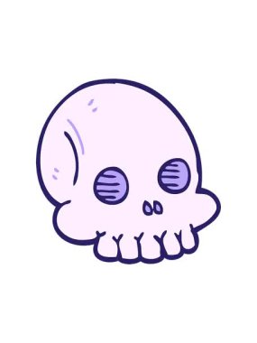 karikatür karikatür karalama cadılar bayramı kafatasının efekt canlandırması