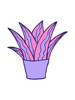 Ev bitkisi karalamalarının basınçlı animasyonu