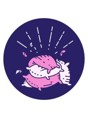 Dövme stili yastık yığınının titreyen hareketli animasyonu